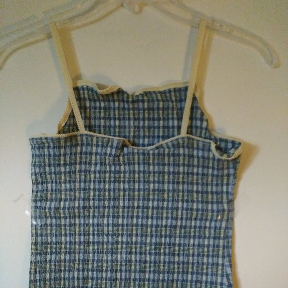 Vintage Madras Stretchy Spaghetti Straps Tank Top - Picture 10 of 13